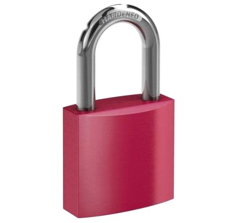 VHS619/38 Alu. Hengelås Rød