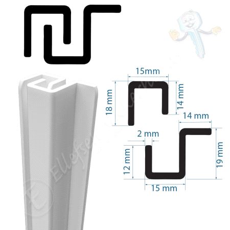 Sikringsjern U Profil Hvit 1 Stk.